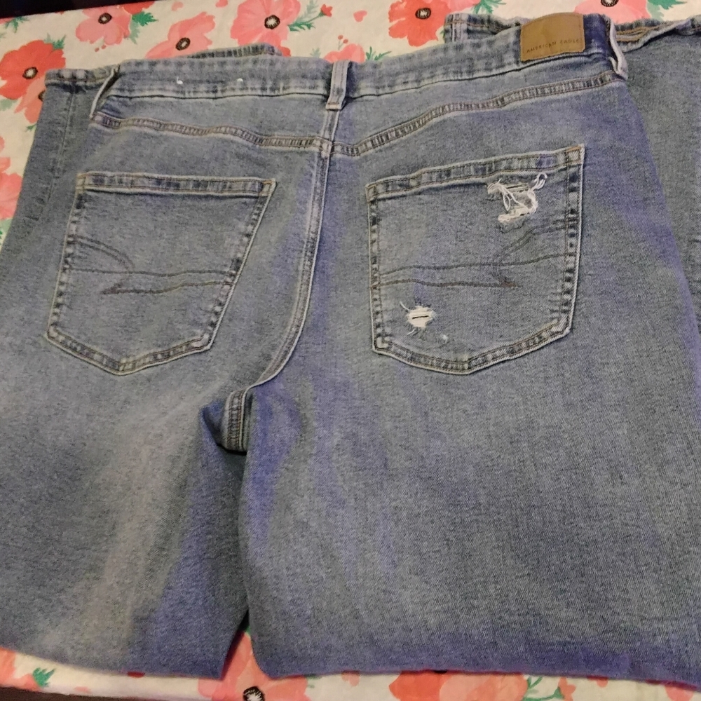 American Eagle AEO Super Stretch Curvy Straight  jeans Women’s Size 16 33W 29L - Picture 2 of 6